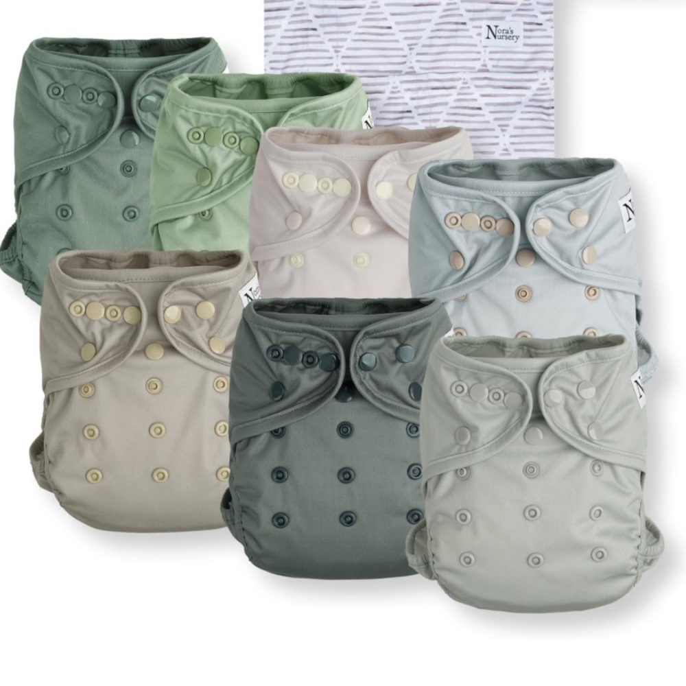 Nora's Nursery Cloth Diaper Cover,  Cover w/Snap Closure, Wet Bag - Morning Dew